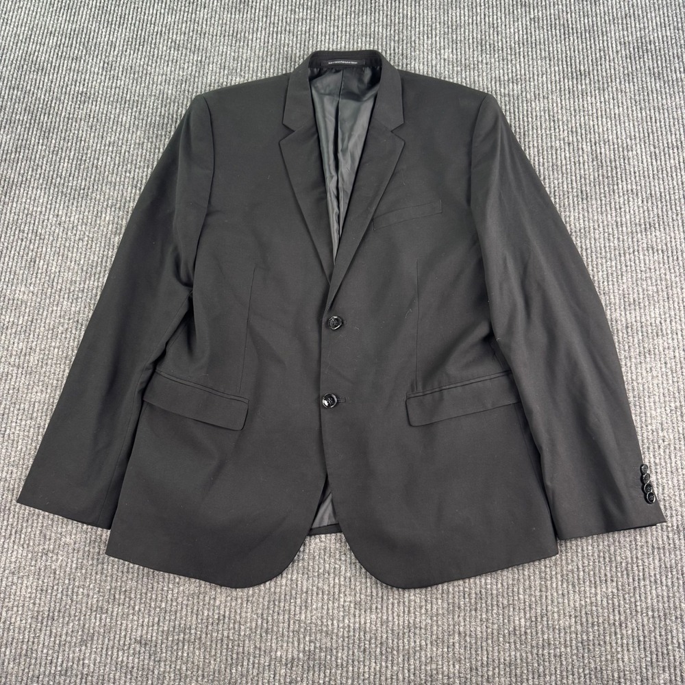 H&M Suit Jacket Men 44R Black Skinny Fit Stretch Blazer Career Office Formal